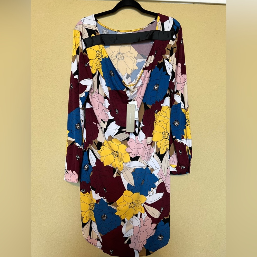 NWT Floral print Joan Vass NY Dress